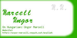 marcell ungor business card